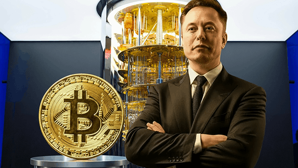 lider technologii Elon Musk przy Quantum AI system